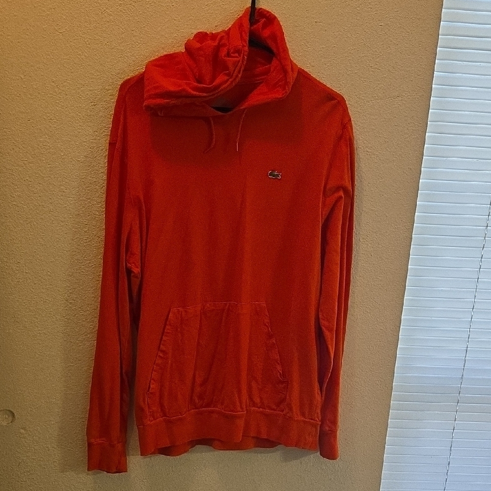 Lacoste Men's Orange Hoodie Sweater